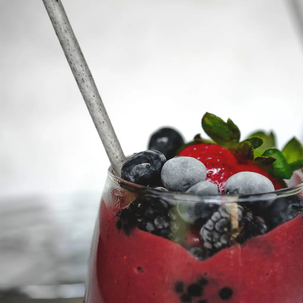 Blueberry-Rhubarb-Granita-Sugar-Free Happy Valley Honey