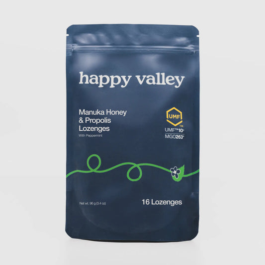 Manuka Honey & Propolis with Peppermint Lozenges Happy Valley