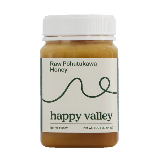 500g Native Pohutukawa Honey Happy Valley Creamy with a hint of sea salt