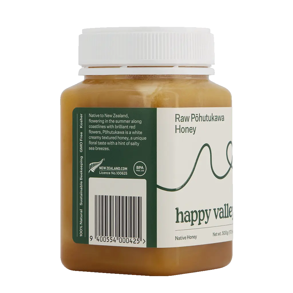 Native Pohutukawa Honey Happy Valley 100%b Natura; GMO Free Kosher
