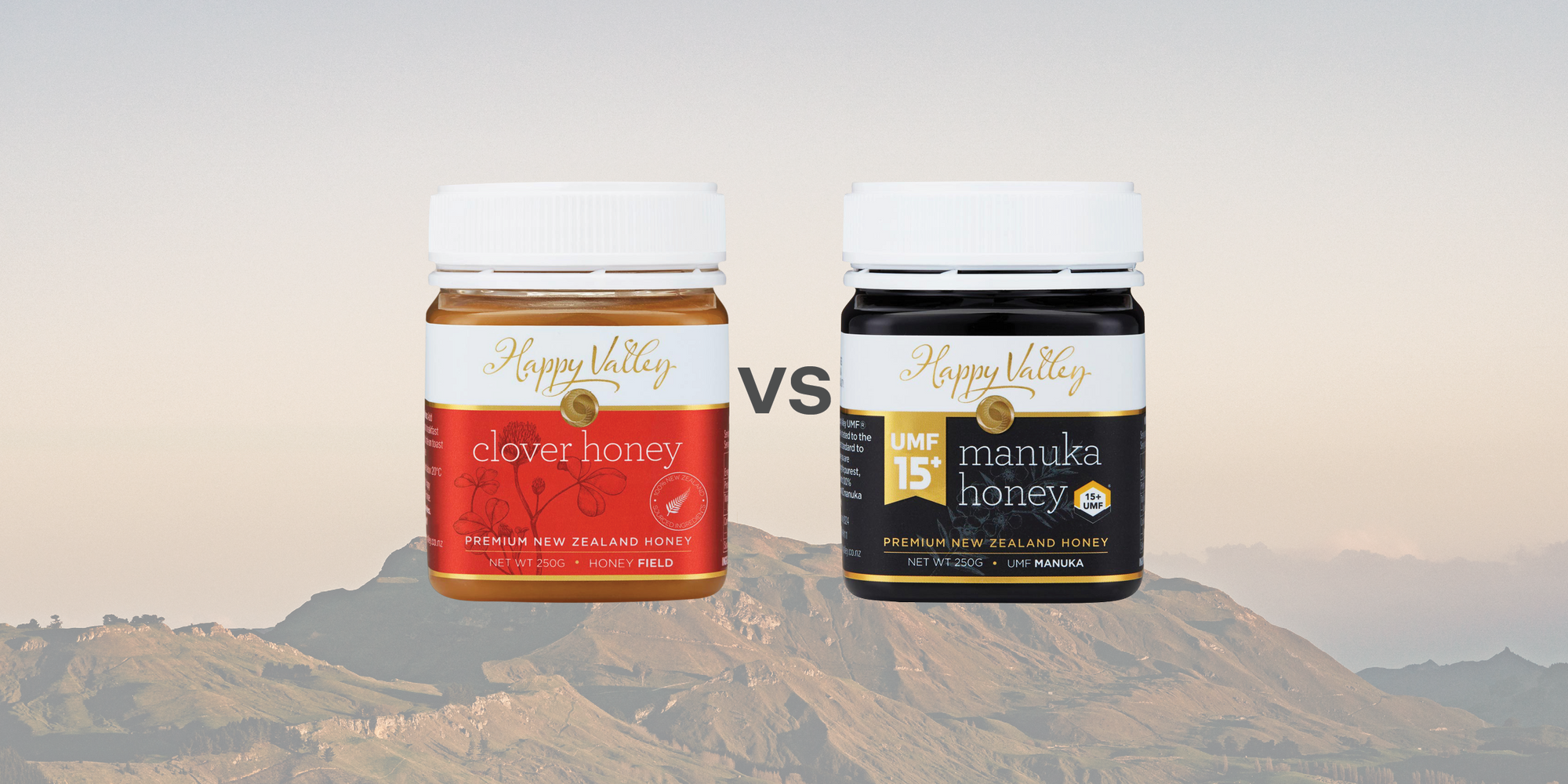 The difference between Clover & Mānuka Honey