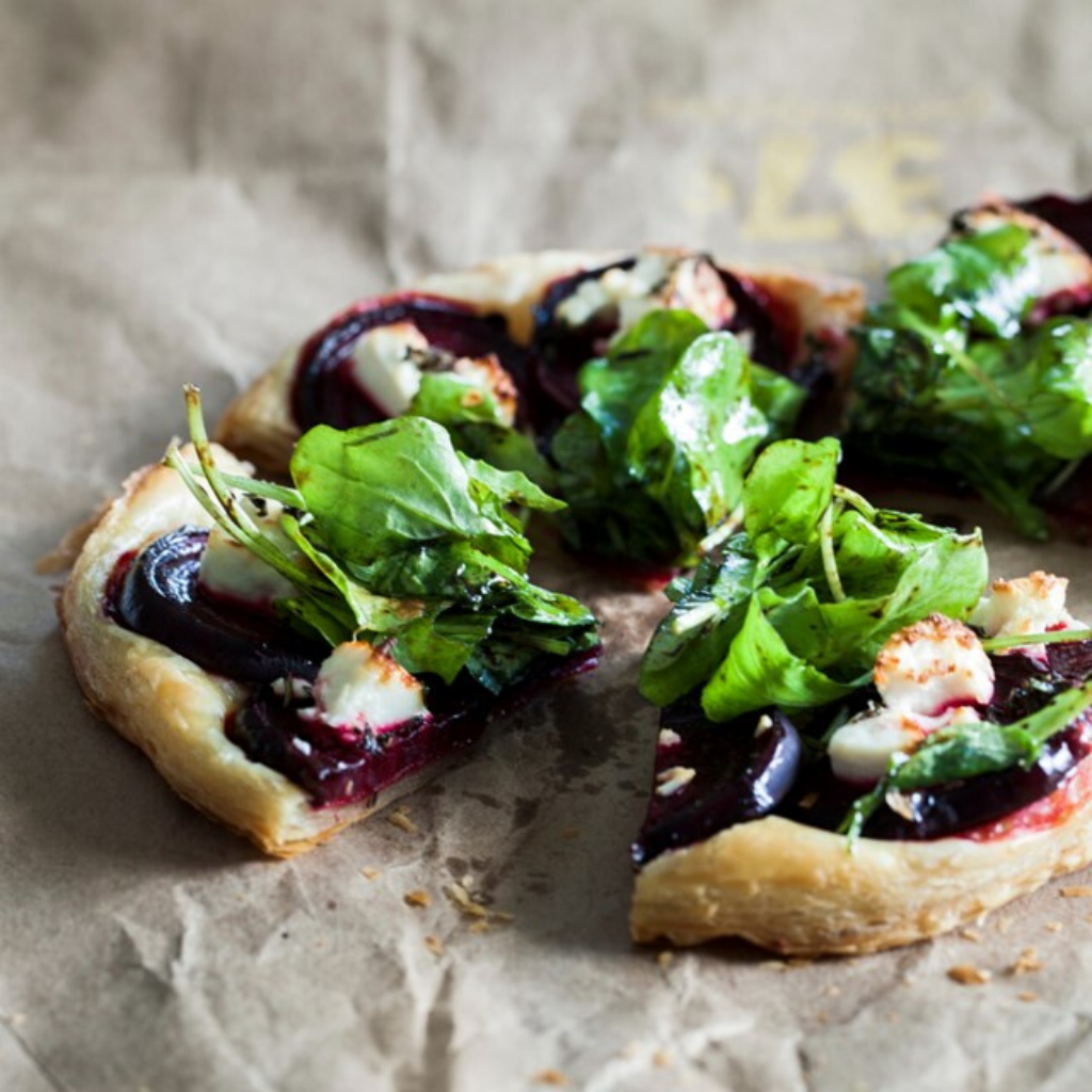 Beetroot Thyme & Goats Cheese Tart