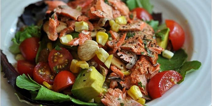 Manuka Glazed Salmon Salad