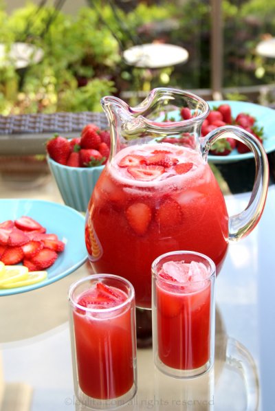 Honeyed Strawberry Lemonade