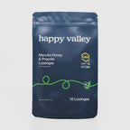 Happy Valley Honey Manuka Honey & Propolis Lozenges with Peppermint, 16 lozenges.