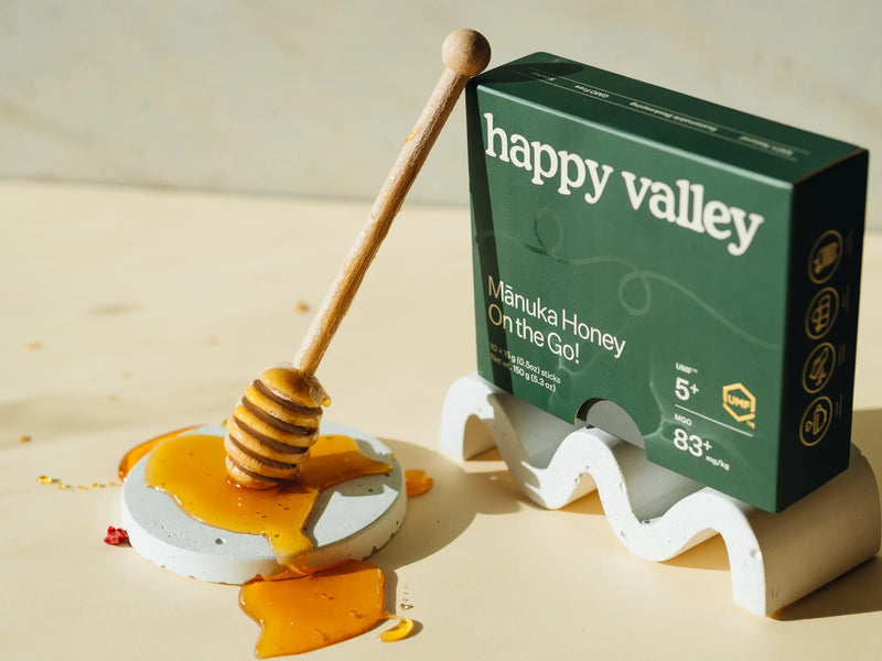 Honey Packets - On the Go UMF 5+ Manuka Honey Sticks Happy Valley Honey