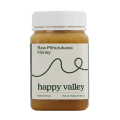 500g Native Pohutukawa Honey Happy Valley Creamy with a hint of sea salt 